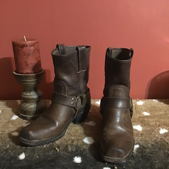 Frye square Toe Harness Boots - Picture 2 of 16